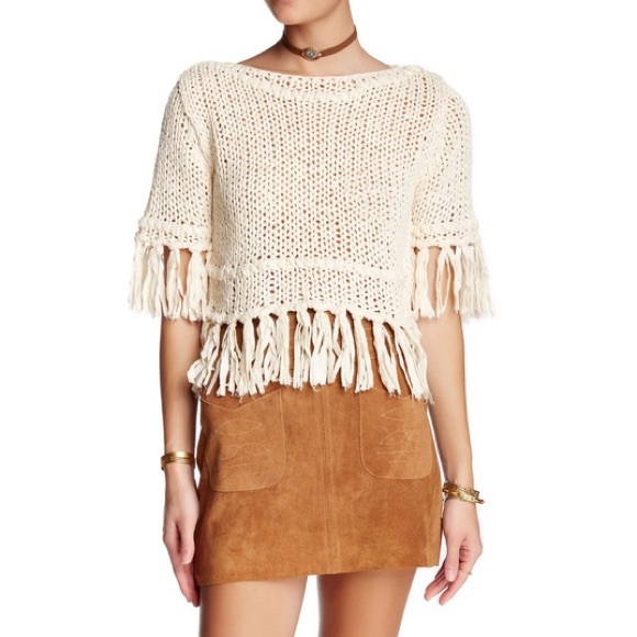 Free People On the Fringe Pullover Top Sz XS - Picture 3 of 8